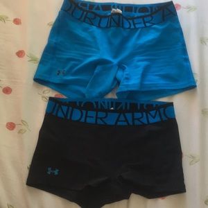 TWO under armour volleyball spandex size small